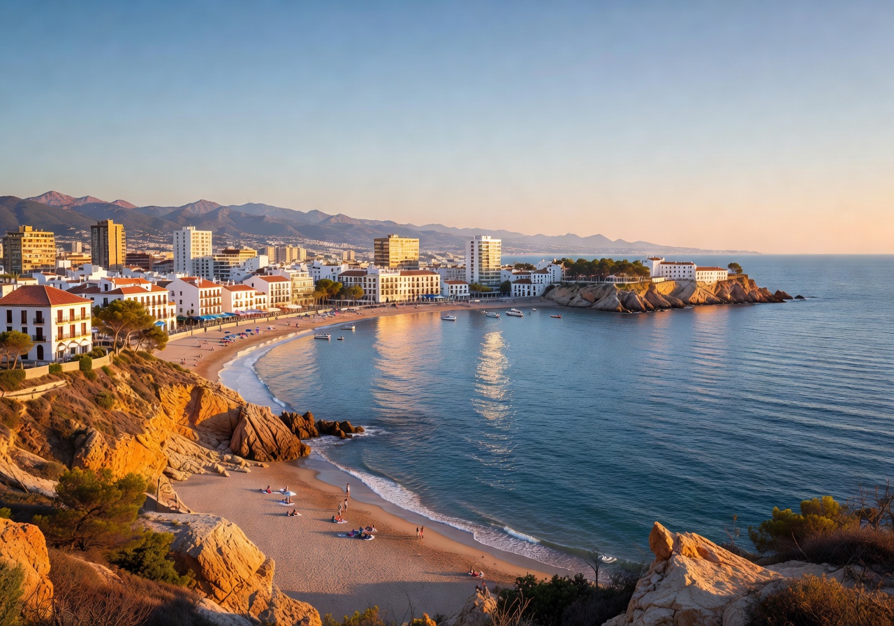 Malaga coastal view